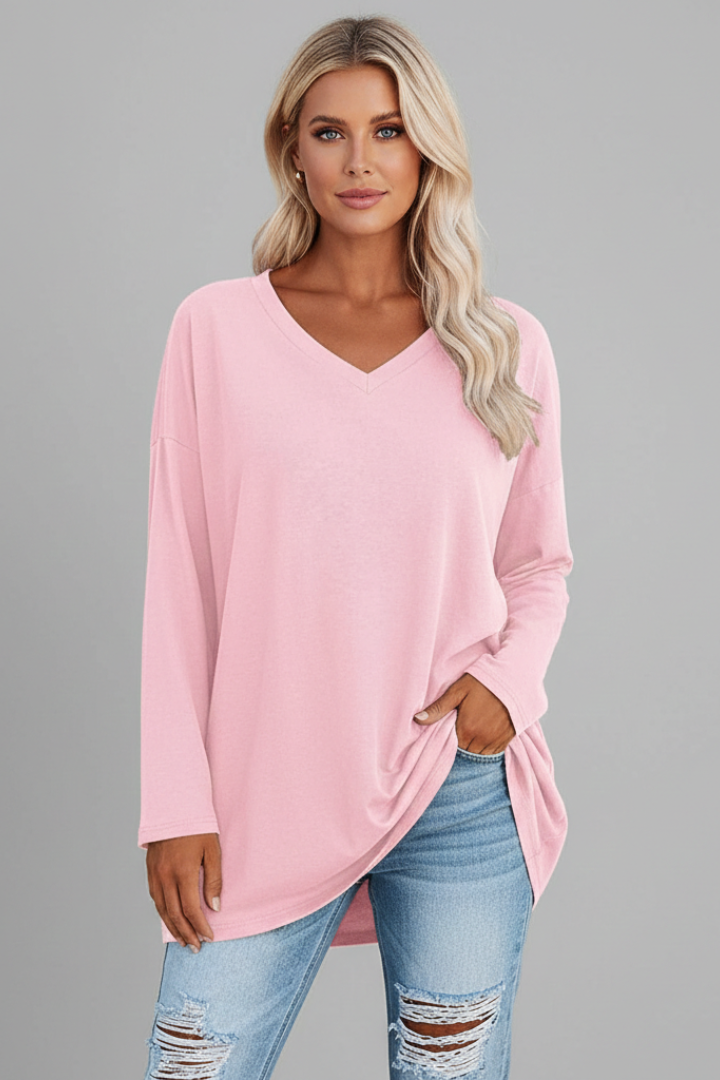 Lila | V-Neck Long Sleeve Top