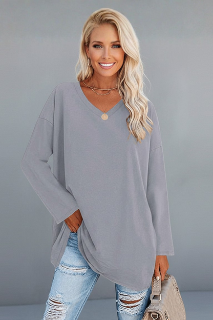Lila | V-Neck Long Sleeve Top