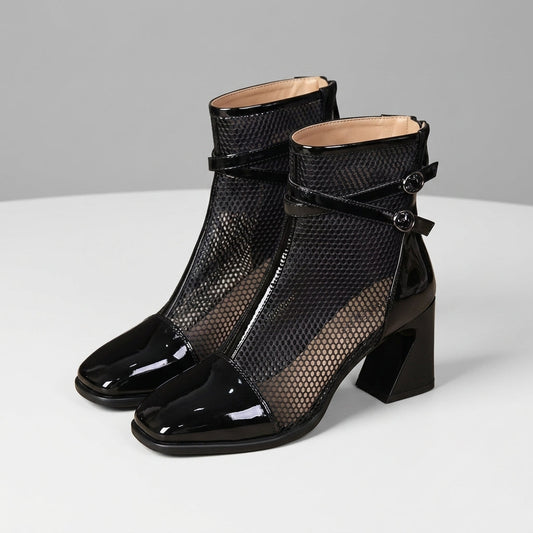 Amara | Chic Mesh Heel Boot