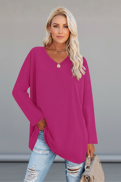 Lila | V-Neck Long Sleeve Top