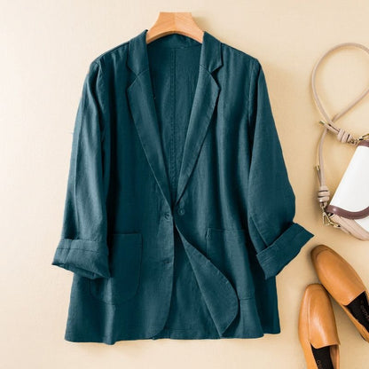 Freya | Tailored Cotton-Linen Blazer