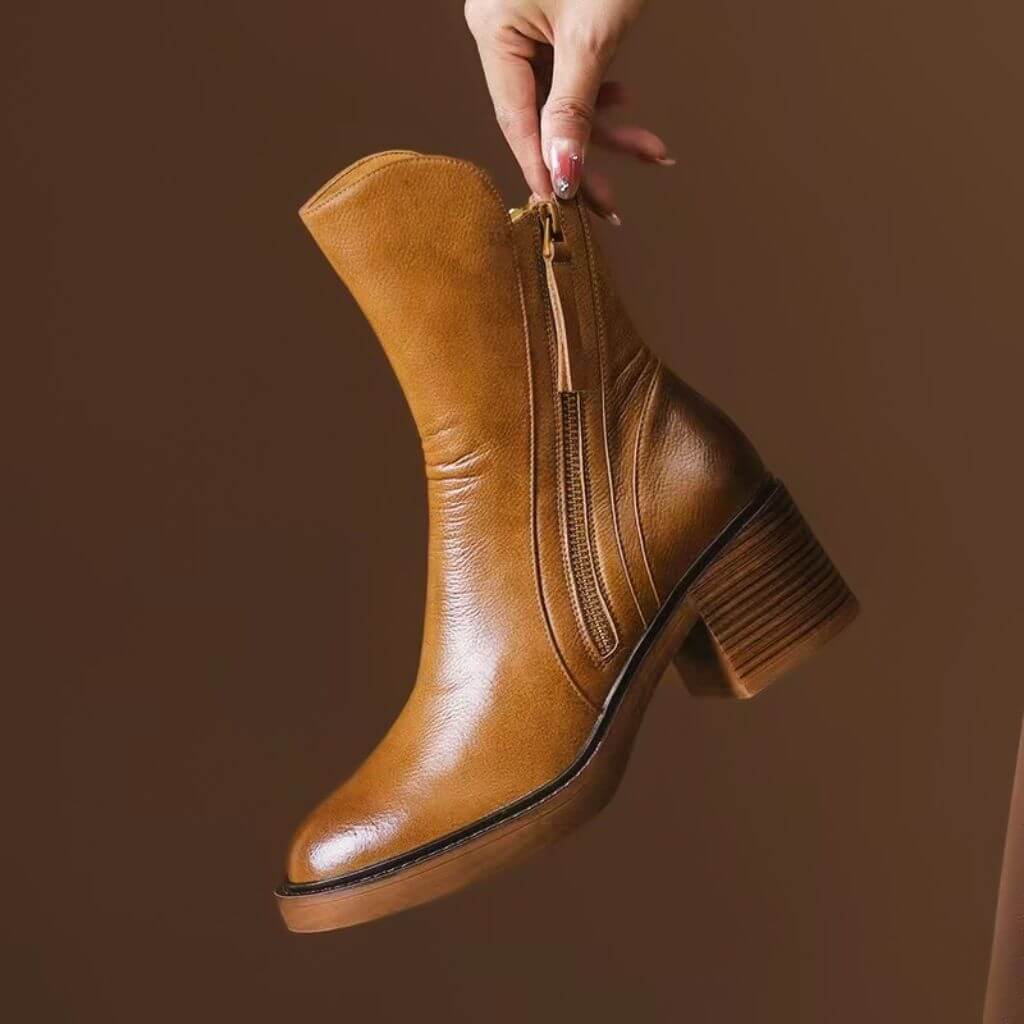 Vivienne | Luxe Vellure Heel Ankle Boots