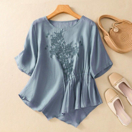 Freya | Elegant Cotton-Linen Blouse