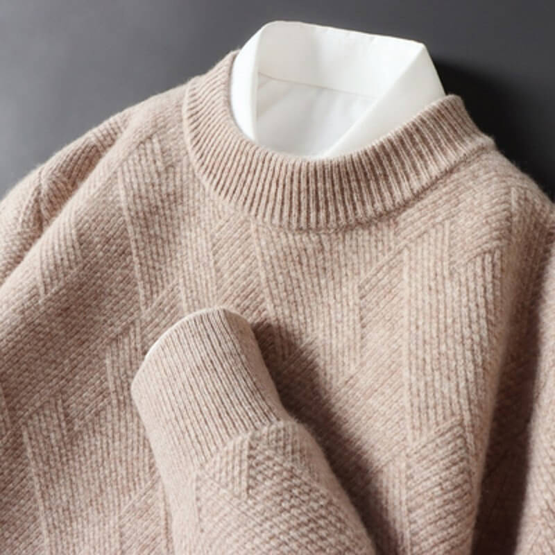 Julian | Luxe Jacquard Cashmere Sweater