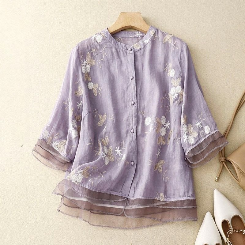 Vivienne | Cotton-Linen Chic Blouse