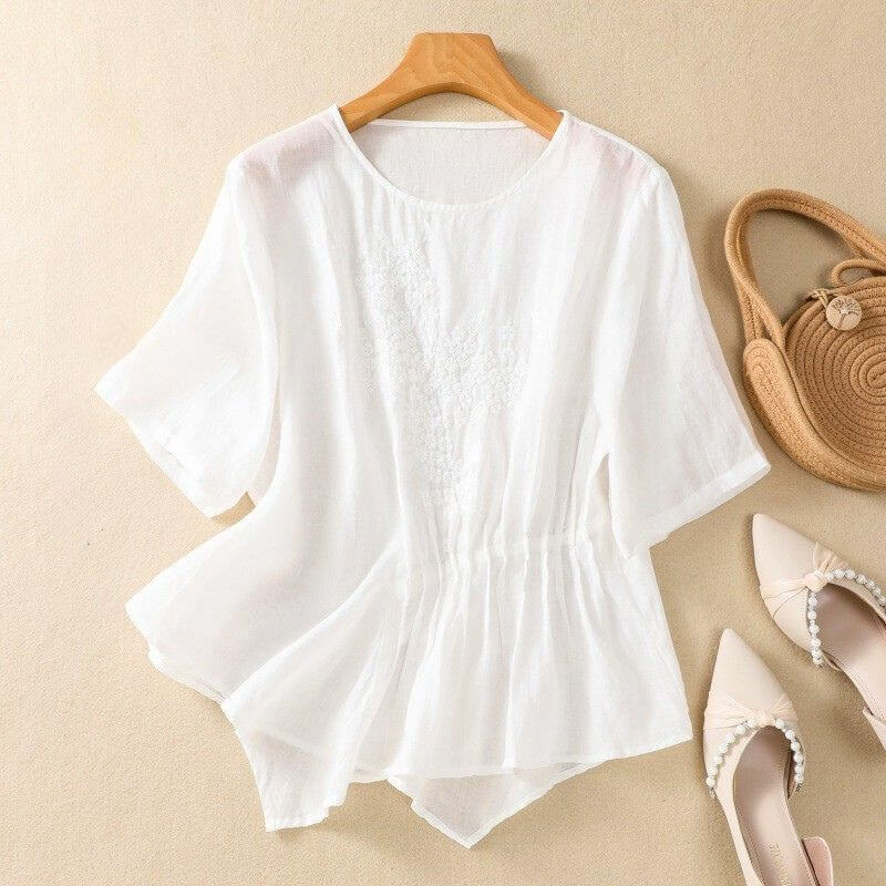 Freya | Elegant Cotton-Linen Blouse
