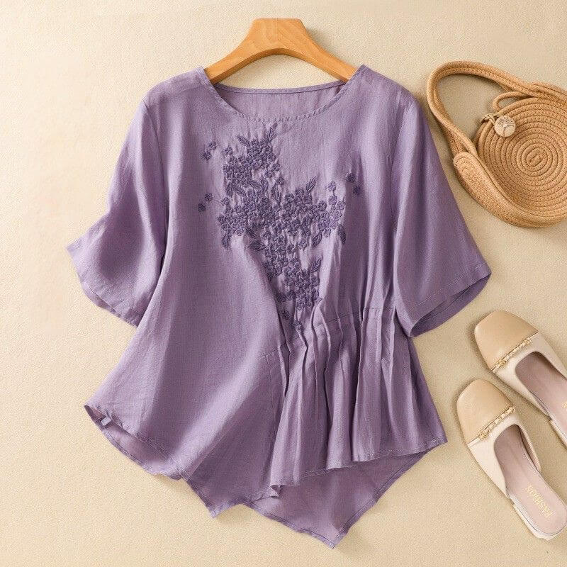 Freya | Elegant Cotton-Linen Blouse