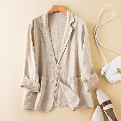 Freya | Tailored Cotton-Linen Blazer