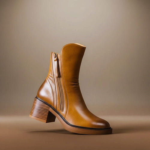 Vivienne | Luxe Vellure Heel Ankle Boots