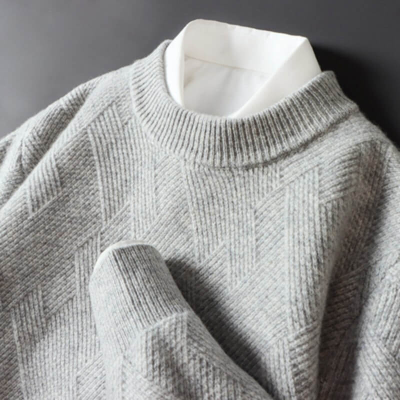 Julian | Luxe Jacquard Cashmere Sweater