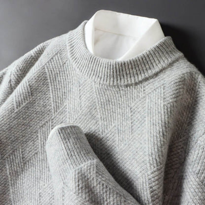 Julian | Luxe Jacquard Cashmere Sweater