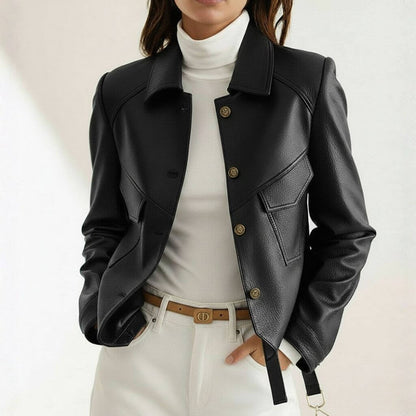 Freya | Timeless Classic Leather Jacket