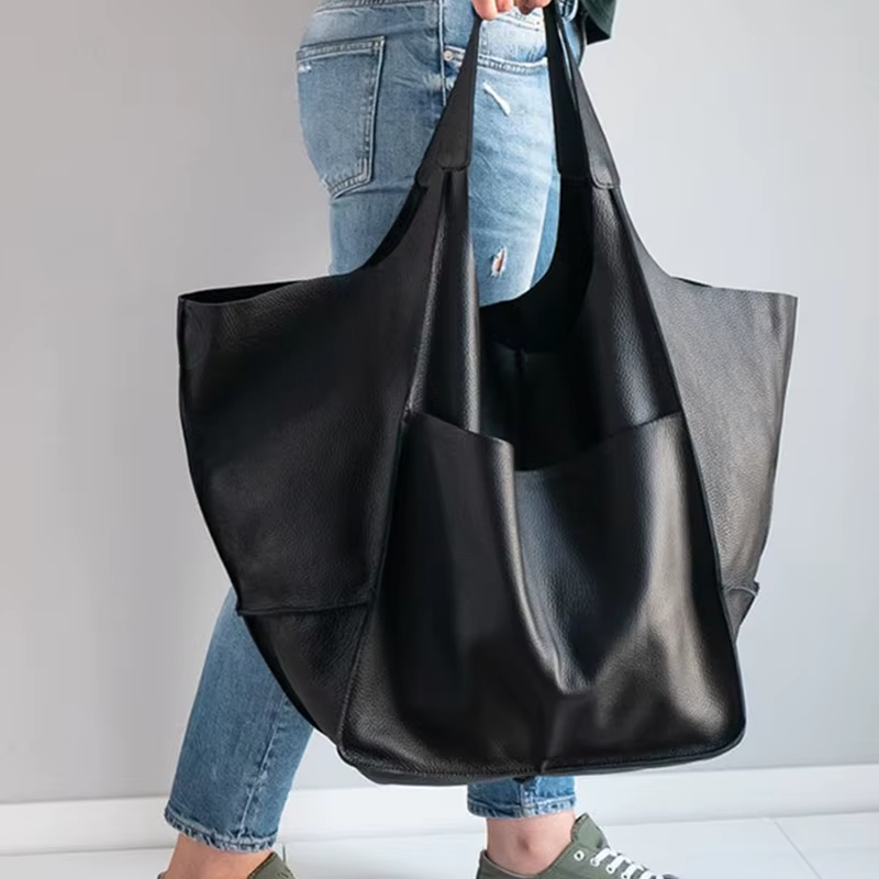 Quinn | Luxe Oversized Leather Tote