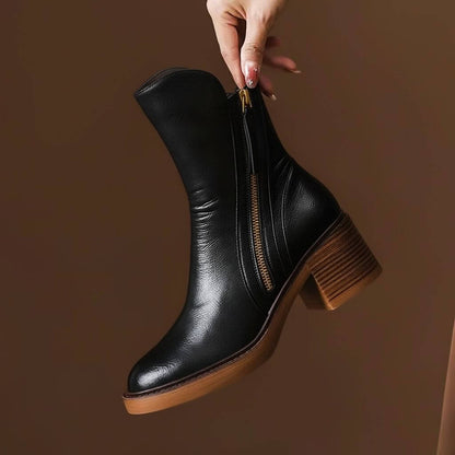 Vivienne | Luxe Vellure Heel Ankle Boots