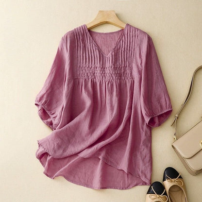 Freya | Luxe Cotton-Linen Blouse