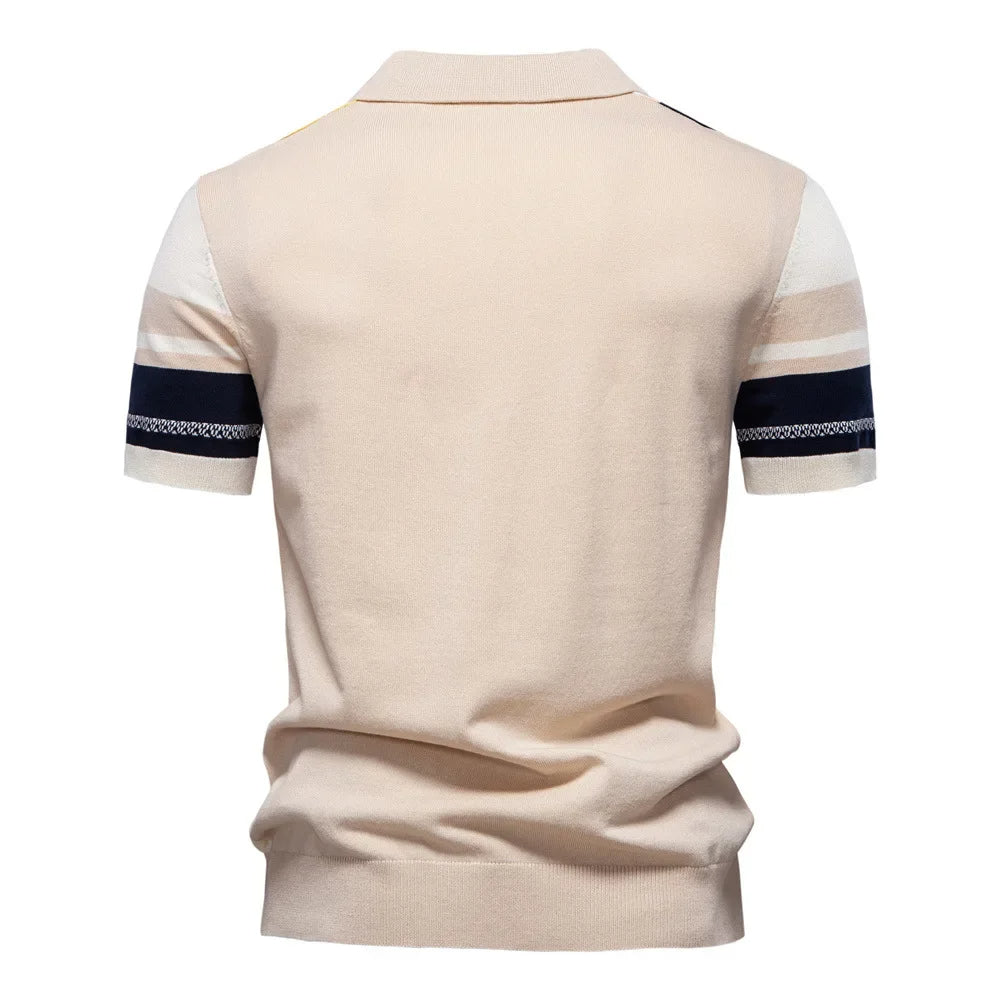 Xander | Contrast Knit Polo