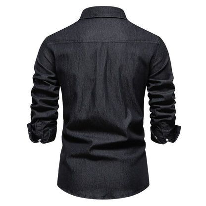 Cassian | Tailored Slim-Fit Denim Shirt