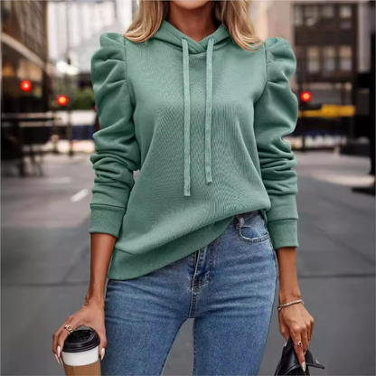 Adeline | Chic Ruffle Sleeve Pullover Hoodie