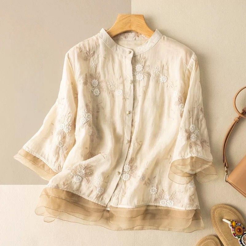 Vivienne | Cotton-Linen Chic Blouse