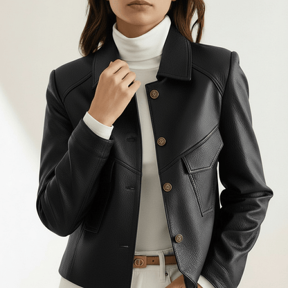 Freya | Timeless Classic Leather Jacket