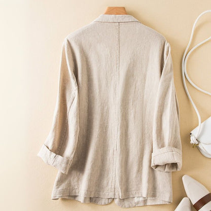 Freya | Tailored Cotton-Linen Blazer