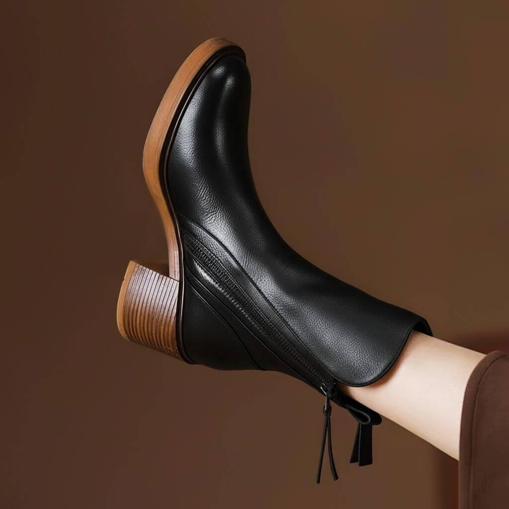 Vivienne | Luxe Vellure Heel Ankle Boots
