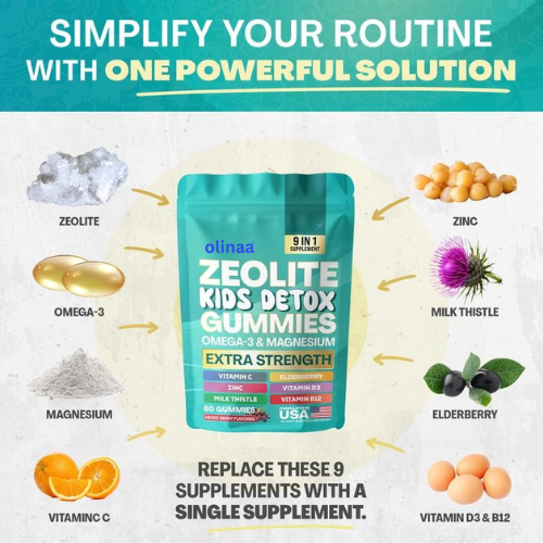 Olinaa® Kids Detox & Multivitamin Gummies (Heavy Metal Detox)