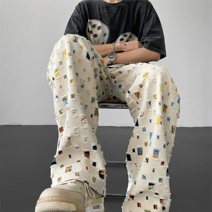 Julian | Tavira Patterned Straight Fit Pants