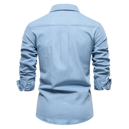 Cassian | Tailored Slim-Fit Denim Shirt