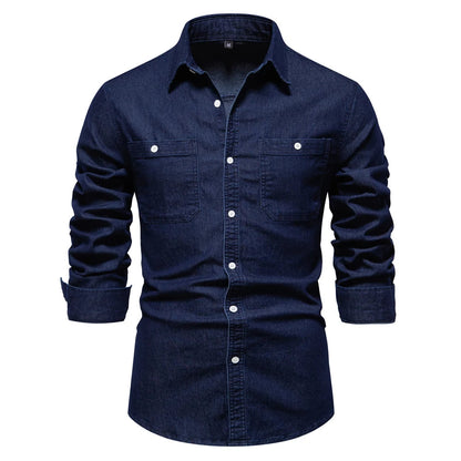 Cassian | Tailored Slim-Fit Denim Shirt