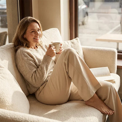 High-Waist Career Trousers