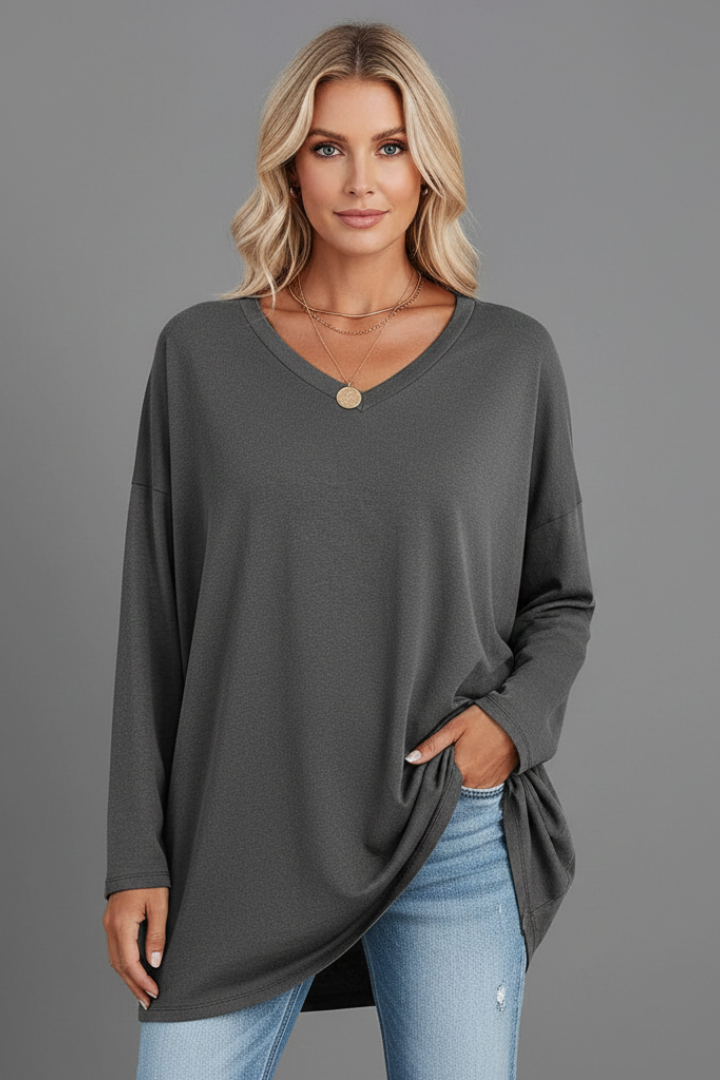 Lila | V-Neck Long Sleeve Top