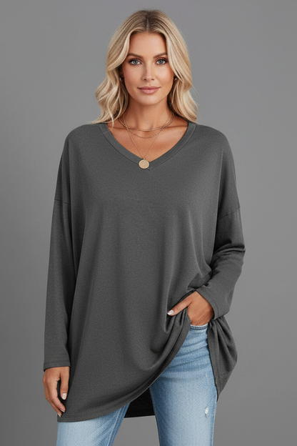 Lila | V-Neck Long Sleeve Top
