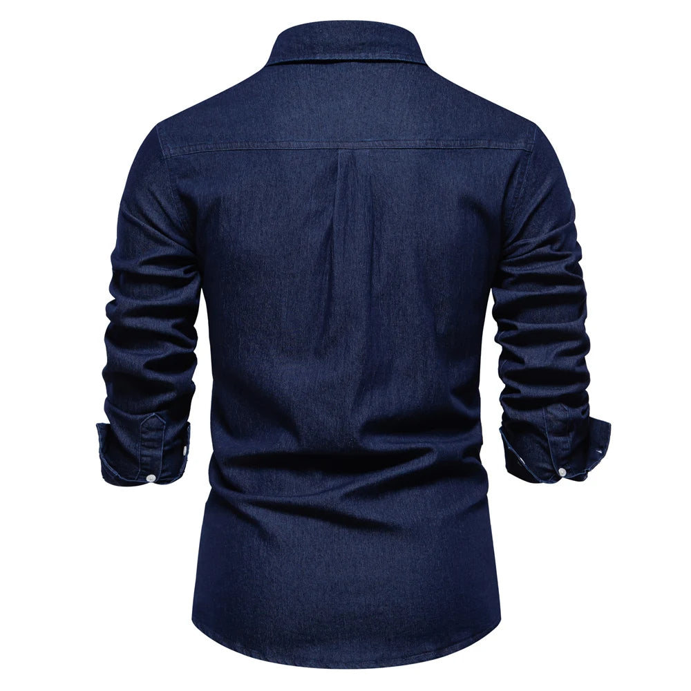 Cassian | Tailored Slim-Fit Denim Shirt