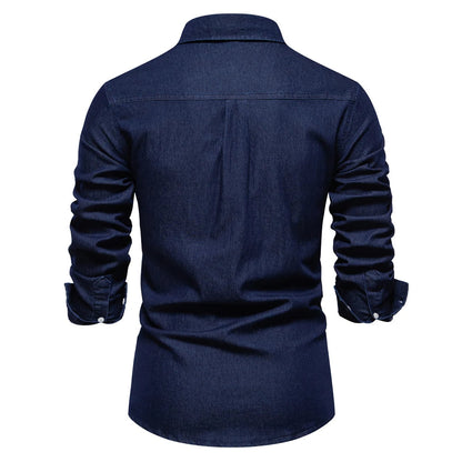 Cassian | Tailored Slim-Fit Denim Shirt