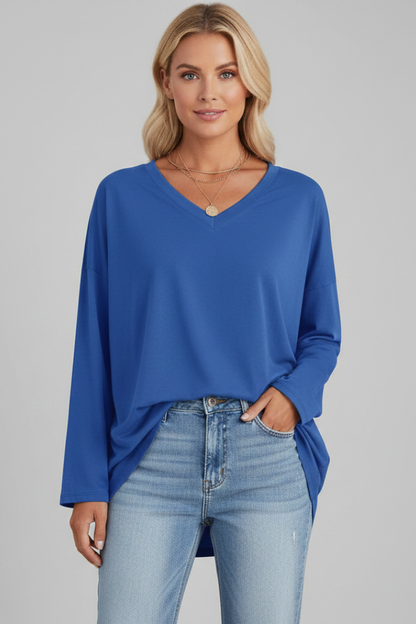 Lila | V-Neck Long Sleeve Top