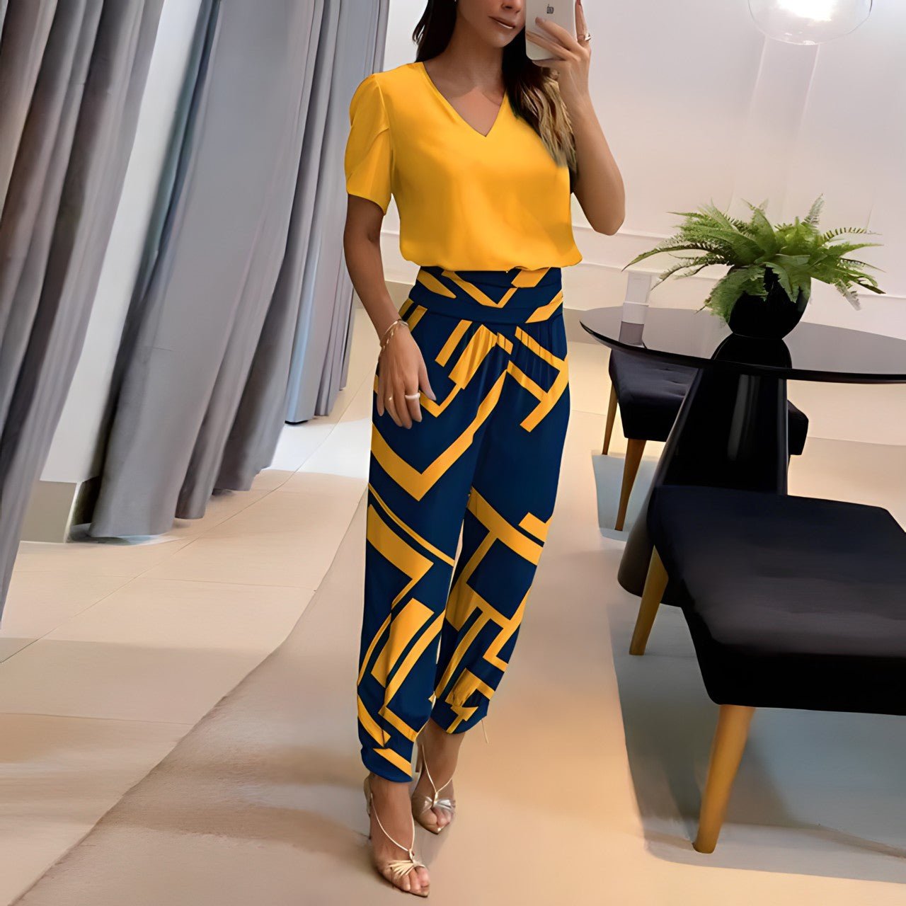 Alex | Elegant Geometric Two Piece Set for Women