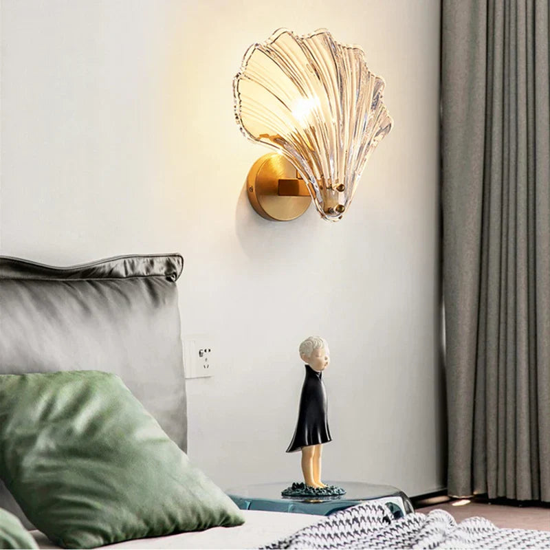 AquaShell | Elegant Shell-Inspired Wall Sconce Lighting for Cozy Ambiance