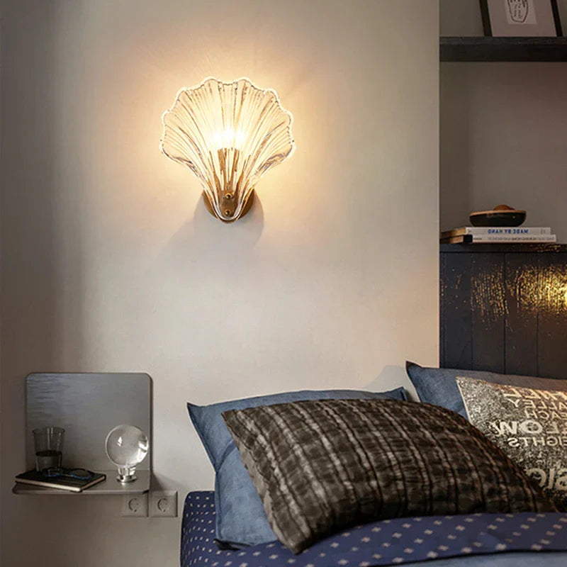 AquaShell | Elegant Shell-Inspired Wall Sconce Lighting for Cozy Ambiance