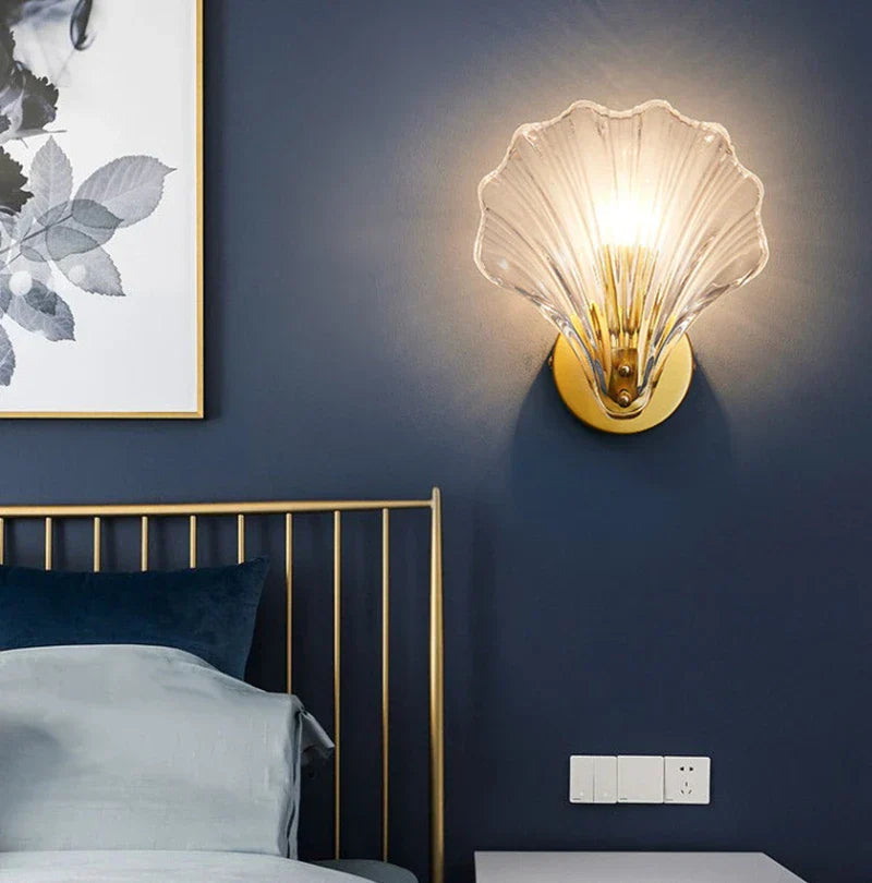 AquaShell | Elegant Shell-Inspired Wall Sconce Lighting for Cozy Ambiance