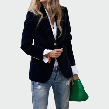 Ava | Chic Slim Fit Velvet Blazer