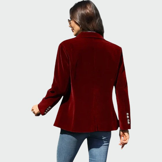 Ava | Chic Slim Fit Velvet Blazer
