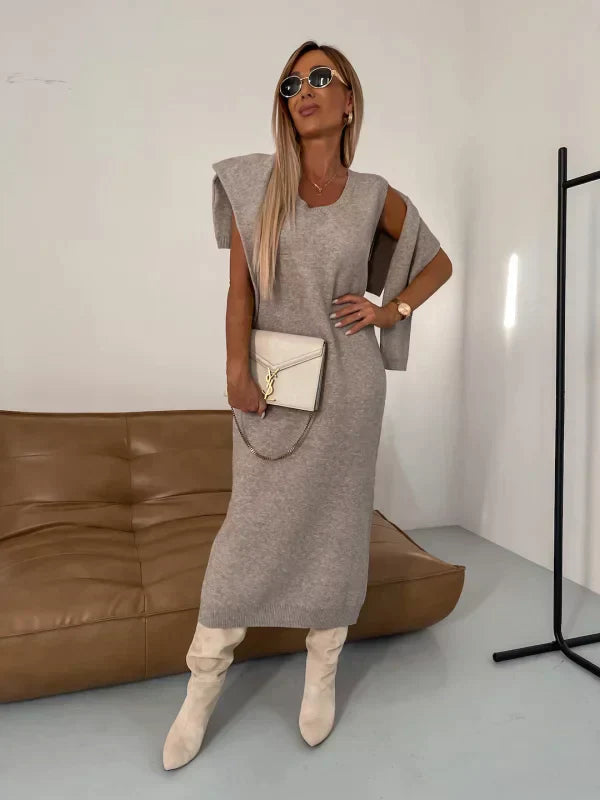 Ava | Cozy Elegant Turtleneck Sweater Dress for Women