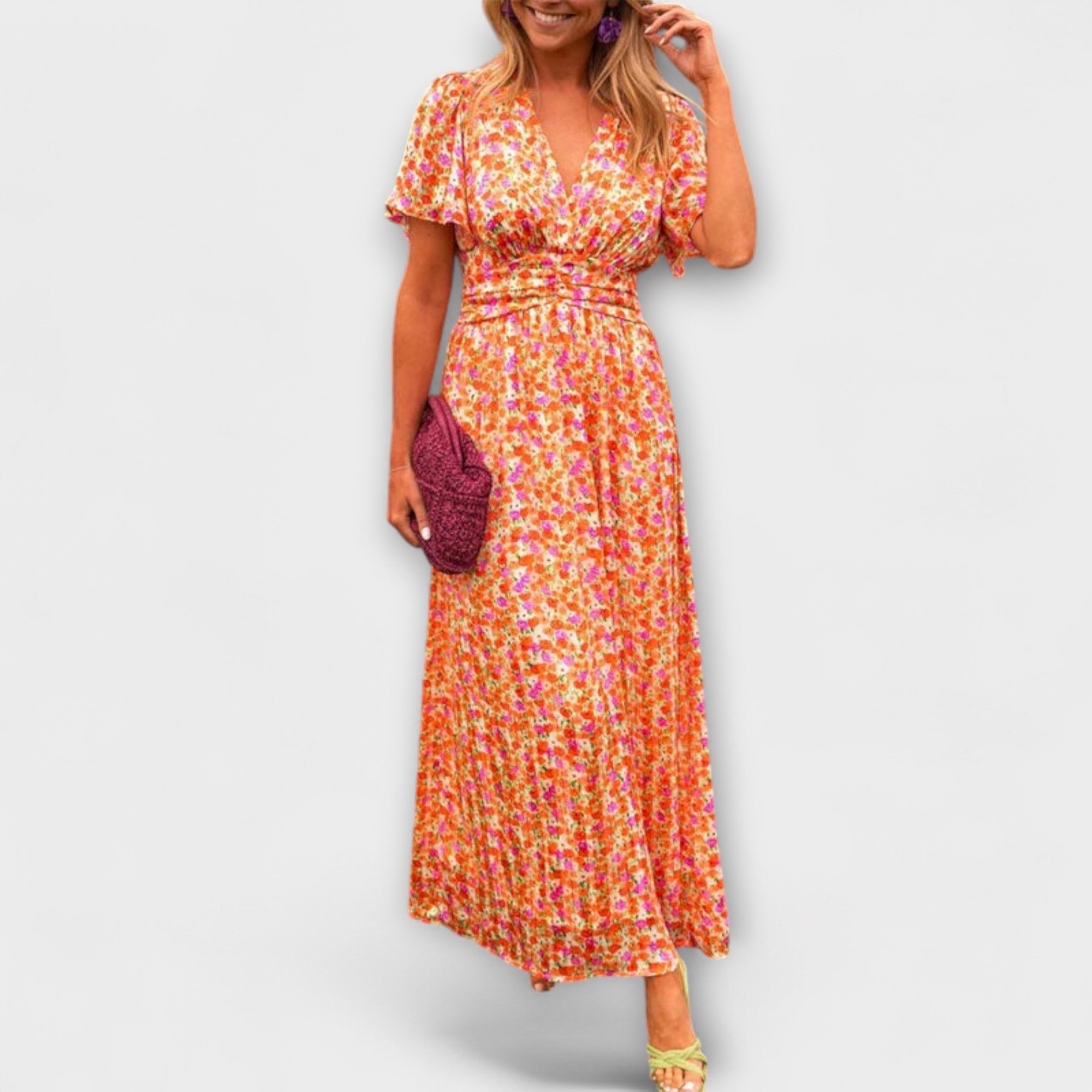 Ava | Elegant Classic V-Neck Womens Dress