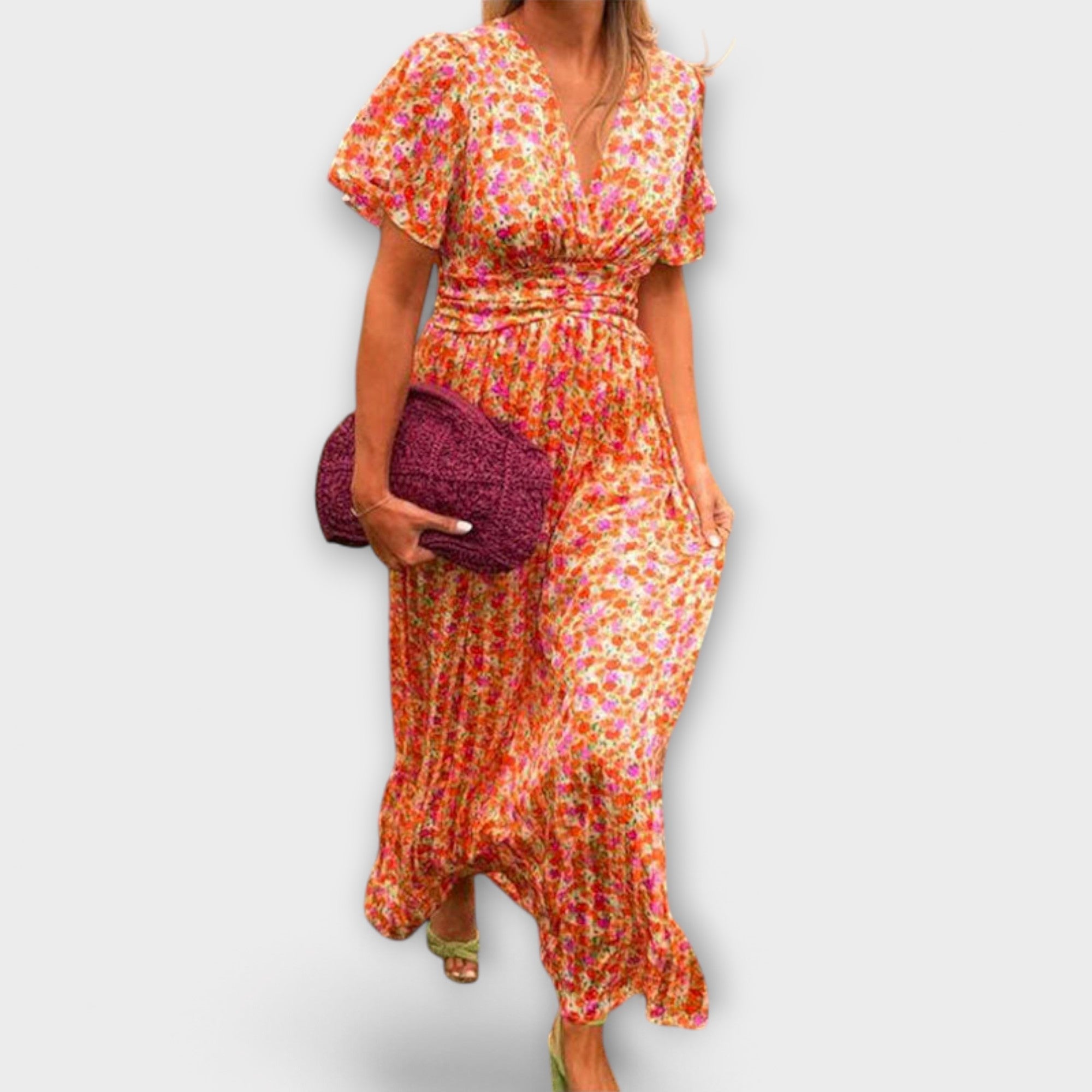 Ava | Elegant Classic V-Neck Womens Dress
