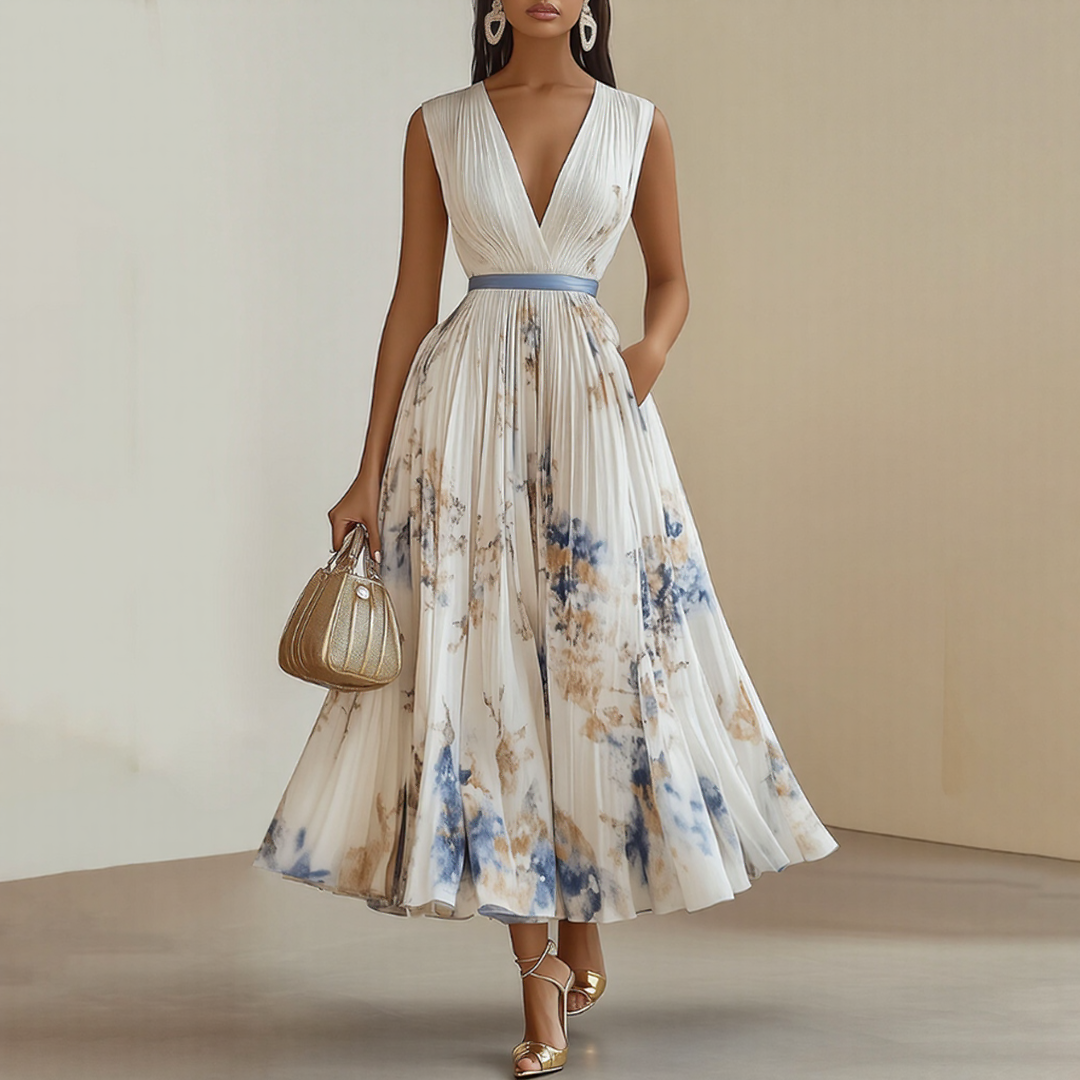 Ava | Elegant Floral Long Sleeve Maxi Dress for Women
