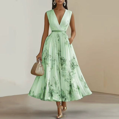 Ava | Elegant Floral Long Sleeve Maxi Dress for Women