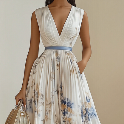 Ava | Elegant Floral Long Sleeve Maxi Dress for Women