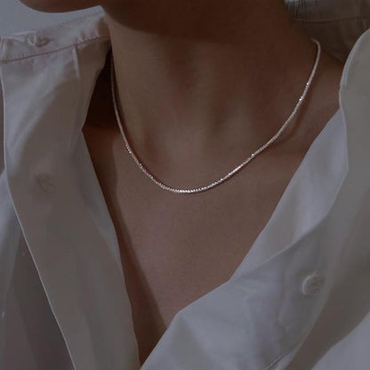 Elegant Layered Necklace Set in Silver