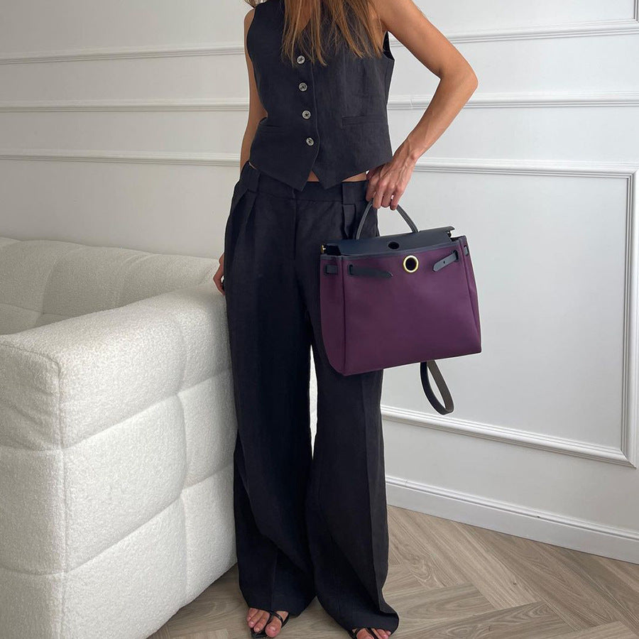 Ava | Elegant Tailored Women's Suit with Wide-Leg Pants